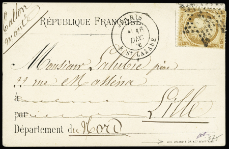 LE PARMENTIER n°36 10c bistre (pd), obl. étoile 2 et