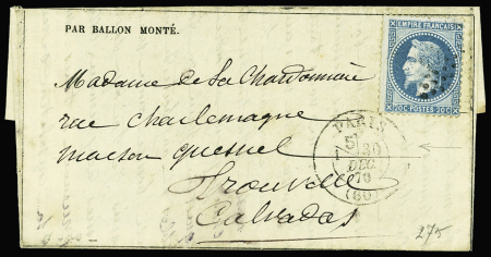 L'ARMEE DE LA LOIRE n°29 20c bleu, obl. étoile et