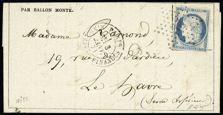 N°37 (pd) obl. étoile 35 et  CàD T17 Paris/Ministère