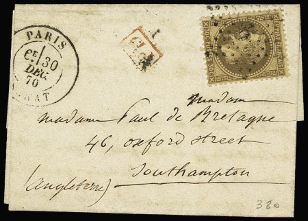 L'ARMEE DE LA LOIRE n°30 30c brun, obl. étoile 6 et