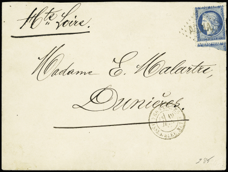 N°37 20c bleu obl. AS.NA, CàD T17 Versailles/Assemblée