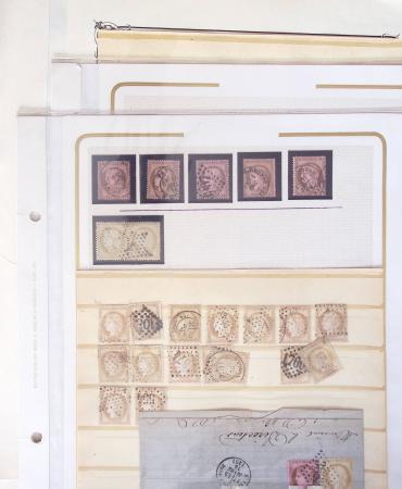 1852-1960 Lot de France mixe, dont classique en quantité multiple avec obl, dont N°25/26 en bloc de 4 * sections timbres publicitaires, fiscaux, colis postaux. Belle découverte en perspective