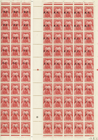 1944, Importante collection de timbres de la libération