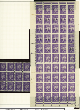 1944, Importante collection de timbres de la libération