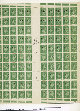 1944, Importante collection de timbres de la libération