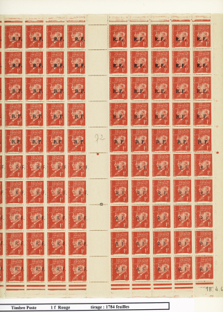 1944, Importante collection de timbres de la libération