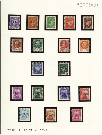 1944, Importante collection de timbres de la libération