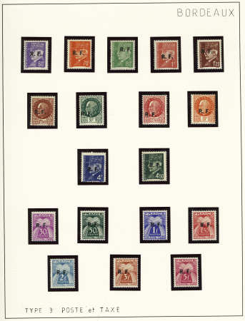 1944, Importante collection de timbres de la libération