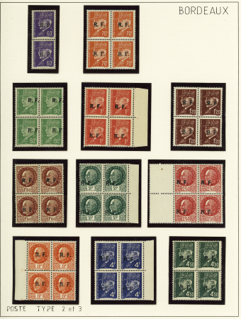 1944, Importante collection de timbres de la libération