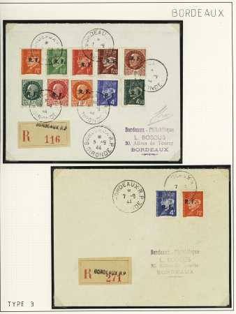 1944, Importante collection de timbres de la libération