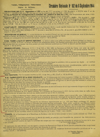 1944, Importante collection de timbres de la libération