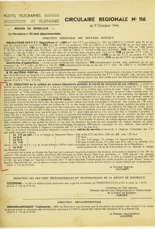 1944, Importante collection de timbres de la libération