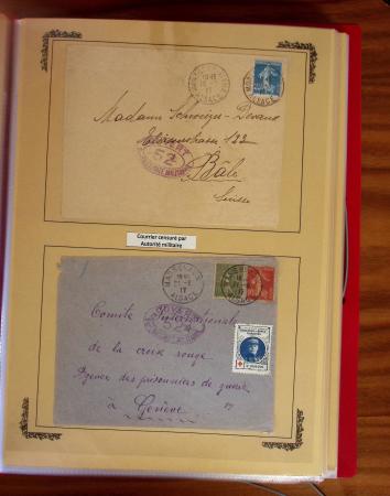 1929-1984 Classeur de lettres avec des cartes du N°354/355 en quantité multiples, dont lettre de guerre, censure, premier vol, LVF. A voir absolument