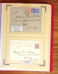 1929-1984 Classeur de lettres avec des cartes du N°354/355 en quantité multiples, dont lettre de guerre, censure, premier vol, LVF. A voir absolument