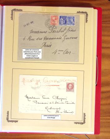 1929-1984 Classeur de lettres avec des cartes du N°354/355 en quantité multiples, dont lettre de guerre, censure, premier vol, LVF. A voir absolument