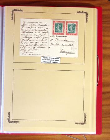 1929-1984 Classeur de lettres avec des cartes du N°354/355 en quantité multiples, dont lettre de guerre, censure, premier vol, LVF. A voir absolument
