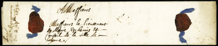Lettre de Bidache à Bayonne par messager royal (16