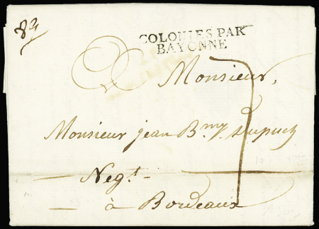 Lettre de Cayes (Saint-Domingue - An 11) pour Bord