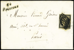 N°3 OBL grille + cursive "64 Briscous" sur lettre,