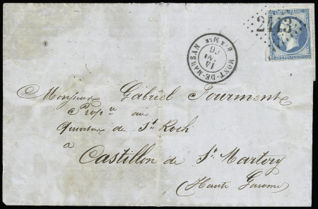 N°22 OBL GC 2413 + T15 "Mont de Marsan Bte Mle" (1