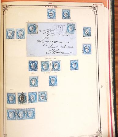 1853-1875, Etude sur le planchage des bleus (timbre