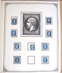 1853-1875, Etude sur le planchage des bleus (timbre