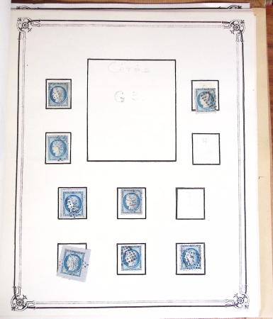 1853-1875, Etude sur le planchage des bleus (timbre