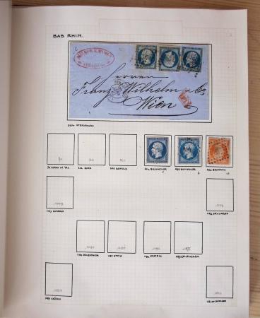 1831-70, Collection spécialisée en un classeur avec des timbres et lettres
