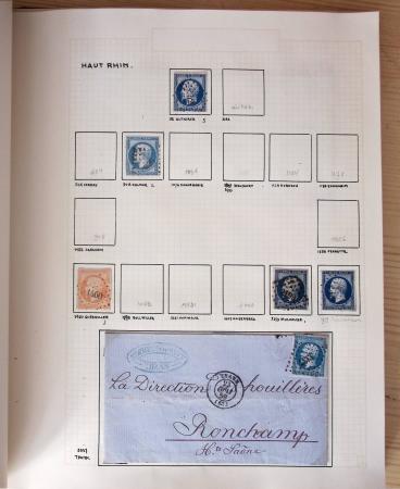 1831-70, Collection spécialisée en un classeur avec des timbres et lettres