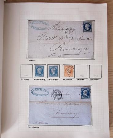 1831-70, Collection spécialisée en un classeur avec des timbres et lettres