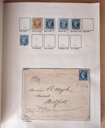 1831-70, Collection spécialisée en un classeur avec des timbres et lettres