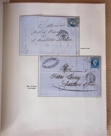 1831-70, Collection spécialisée en un classeur avec des timbres et lettres