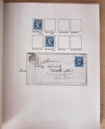 1831-70, Collection spécialisée en un classeur avec des timbres et lettres