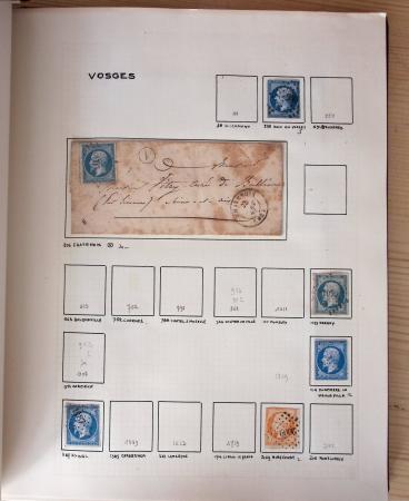 1831-70, Collection spécialisée en un classeur avec des timbres et lettres