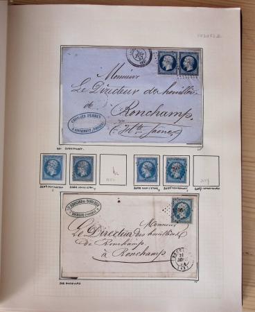 1831-70, Collection spécialisée en un classeur avec des timbres et lettres