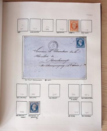 1831-70, Collection spécialisée en un classeur avec des timbres et lettres