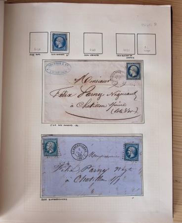 1831-70, Collection spécialisée en un classeur avec des timbres et lettres