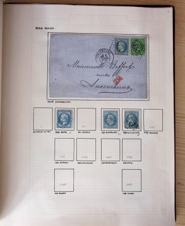 1831-70, Collection spécialisée en un classeur avec des timbres et lettres