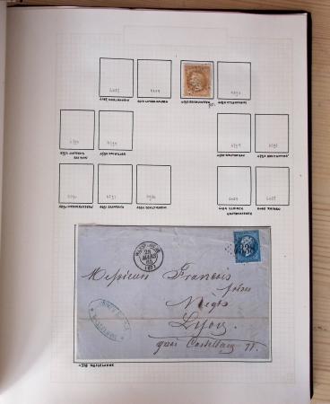 1831-70, Collection spécialisée en un classeur avec des timbres et lettres