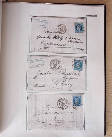 1831-70, Collection spécialisée en un classeur avec des timbres et lettres