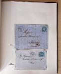 1831-70, Collection spécialisée en un classeur avec des timbres et lettres