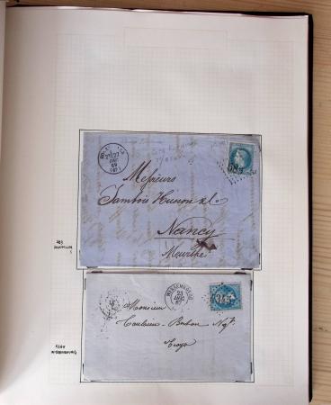 1831-70, Collection spécialisée en un classeur avec des timbres et lettres