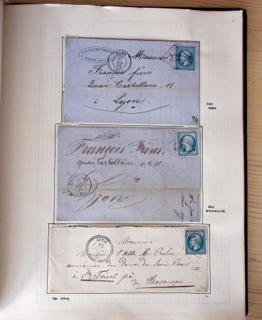 1831-70, Collection spécialisée en un classeur avec des timbres et lettres