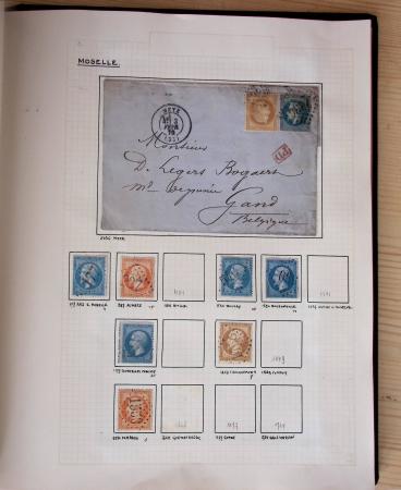 1831-70, Collection spécialisée en un classeur avec des timbres et lettres