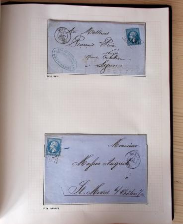 1831-70, Collection spécialisée en un classeur avec des timbres et lettres