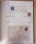 1831-70, Collection spécialisée en un classeur avec des timbres et lettres