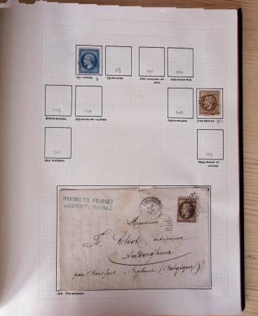 1831-70, Collection spécialisée en un classeur avec des timbres et lettres