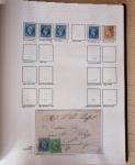 1831-70, Collection spécialisée en un classeur avec des timbres et lettres