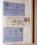 1831-70, Collection spécialisée en un classeur avec des timbres et lettres