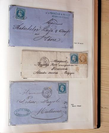1831-70, Collection spécialisée en un classeur avec des timbres et lettres